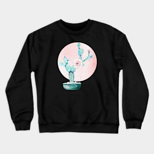 Rose Gold Potted Cactus Sun Crewneck Sweatshirt